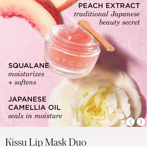 TATCHA Kissu Lip Mask Duo Lip Mask & Lip Mask Wisteria. Spatula swiped once each - Picture 6 of 15
